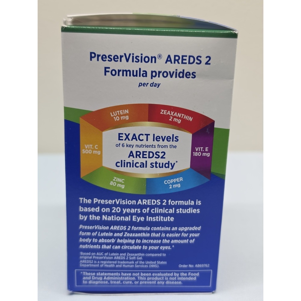 PreserVision Areds2 Eye Vitamin Mineral Supplement 120 Exp 09/2026 - Picture 5 of 6